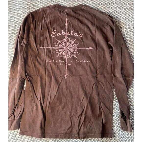 Vintage Cabela's World Foremost Outfitters Long Sleeve T Shirt Small - Picture 4 of 6